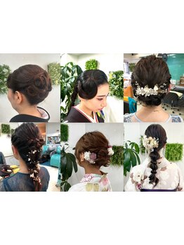 特別な一日はAMOREで素敵なパーティーヘアを楽しんで★早朝や直前でのご予約はお電話をお願いします◎
