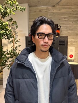 ヲタク(wotaku.) メンズパーマメンズショートセンター分けショートメンズマッシュ