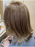 白髪ぼかしハイライト☆ギラつかない透明感