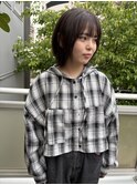 レイヤーボブ×ココアブラウンカラー