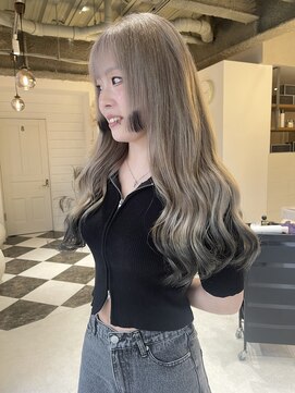 髪屋 紬 デザインカラー/エンドカラー/グレージュ/裾カラー/