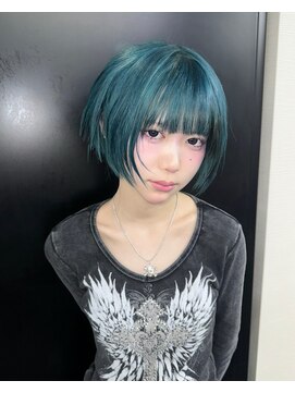 ヌル 原宿店(Null) グリーンカラー/ケアブリーチ/ブリーチカラー/原宿/表参道