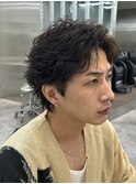 銀座フェザーパーマツイストスパイラルパーマセンターパート眉毛