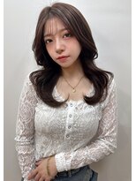 リジェール 金山店&nbsp;韓国風シースルーバング顔まわりくびれレイヤーセミロング