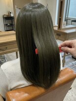 エミュー 大船店(emue) 大船ワンカラーブリーチなしダブルカラーオリーブブラウンカラー