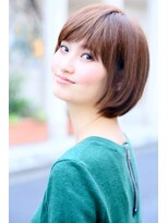 ロエナ(ROENA) 20代30代40代50代小顔カット黒髪ワンレンボブルフネビージュ前髪