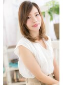 縦長フォルム◎モーヴカラーかきあげ前髪抜け感ヘアb1