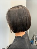 20代30代40代ココアグレージュリップラインボブ
