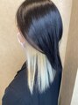アース コアフュールボーテ 上越店(EARTH coiffure beaute) 複数回ブリーチで外国人風ホワイトベージュインナーカラー