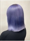 ブルーラベンダー/ミディアムヘア/韓国/ケアブリーチ/大船駅