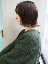 バース(BIRTH)&nbsp;天神【BIRTH】外ハネぱっつんボブ×モノトーングレージュ　4