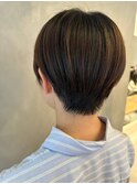【神山美来】艶髪地毛風カラー/絶壁解消ショート/襟足すっきり
