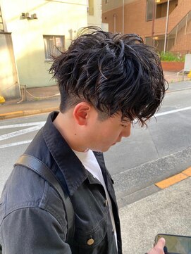 ノアフライ(NOAH FLY) マッシュ×スパイラルパーマツーブロック刈り上げ