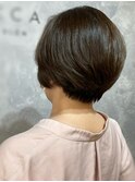 ショート、オリーブブラウン