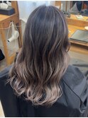 ほんのりピンクグレージュのバレイヤージュ[池袋/髪質改善]