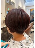 ショートボブ/髪質改善トリートメント/ボルドーカラー［船橋駅］