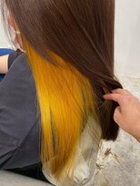 ドレス(Dress)&nbsp;インナーカラー/イエローカラー/ストレートロング