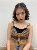 無造作パーマ × モードボブ/ハーフアップ