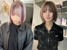 ショートスタイル×デザイカラー|巻かなくてもキマるデザインカラー♪ショートカット/ブロックカラー