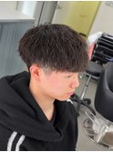 爽やかビジネスツーブロック無造作ナチュラルツイスパ