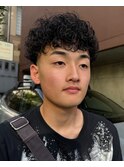 刈り上げパーマくるくるパーマフェードカット