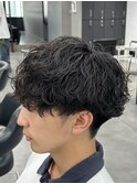 波巻きパーマシャドウパーマフェザーパーマメンズパーマ