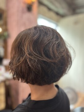 ロッソバイアルター 鎌取(ROSSO by aL-ter) くびれヘア/アプリコットオレンジ/ヘアセット/夏/鎌取/石橋