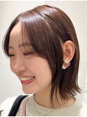 切りっぱなしボブミディアムボブロブショートボブ