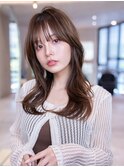 20代30代かわいい/顔まわりレイヤー/前髪/アンブレラカラー