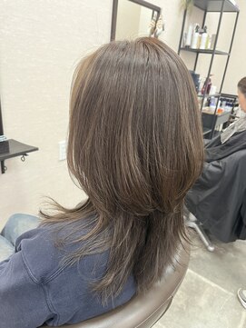 黒髪/クラゲヘアー/オリーブグレー/小顔/ココアベージュ/鎌取