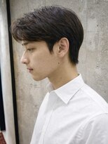 オルカ(ORCA)&nbsp;men's/パーマ/刈り上げセンターパート/毛流れパーマ/眉毛/新宿