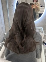 アイシー 表参道(ICY)&nbsp;オリーブグレージュ透明感カラーブリーチなしダブルカラー