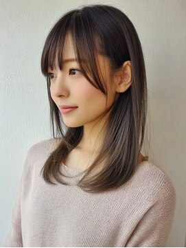 ロディーナ 大口 新子安(rodina) ミルクティーブロンド/ダークブルー/デジタルパーマ/大口新子安