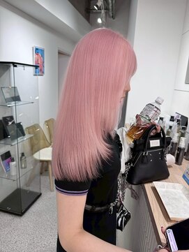 ペレ 原宿(PELE) ダークパープルナチュラルショート夏のヘアアレンジ原宿