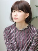 小顔ピンクブラウン透明感カラー大人可愛いひし形ショートボブ