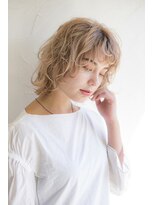 ミエル ヘア 新宿(miel hair) 【miel hair新宿】ゴールドベージュ/ボブルフ