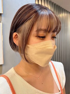 ジーナ 天神(Zina) 髪質改善＊インナーカラー＊あざとボブ【Zina天神西通り 】