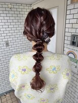 編みおろし　ヘアアレンジ　観劇ヘアセット