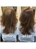 【ケアカラーコース】お客様施術事例