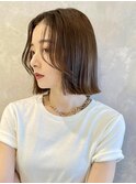 韓国風切りっぱなしボブ 艶髪 チョコレート 小顔カットA511