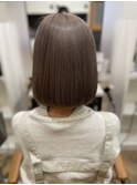 ナチュラルボブ×ハイライトグレージュ