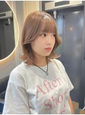 ミルクティーブラウンダブルカラーインナーカラーケアブリーチ