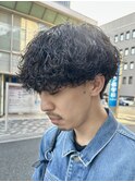 波巻きスパイラルパーマメンズマッシュツイストスパイラルパーマ