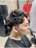 ハイトーンカラー/マッシュパーマ/アースカラー/men's/
