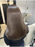 艶髪 透明感 グレージュ まろやかカラー ケラチントリートメント