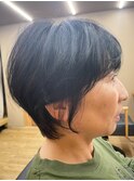 襟足長め×くびれショート
