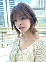 バイオレットジェム(Violet`jem)&nbsp;レイヤーボブ顔まわりカットシースルーバングベージュKA-75