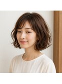 ミディアムボブソバージュ 20代 30代 40代 50代 60代 髪質改善