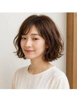 スープレックス ヘアーデザイン(SOUPREX HAIR DESIGN) ミディアムボブソバージュ 20代 30代 40代 50代 60代 髪質改善