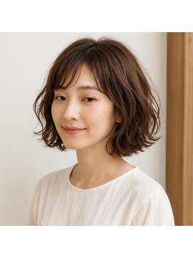 スープレックス ヘアーデザイン(SOUPREX HAIR DESIGN) ミディアムボブソバージュ 20代 30代 40代 50代 60代 髪質改善